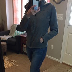 Merrell gray zip up hooded jacket